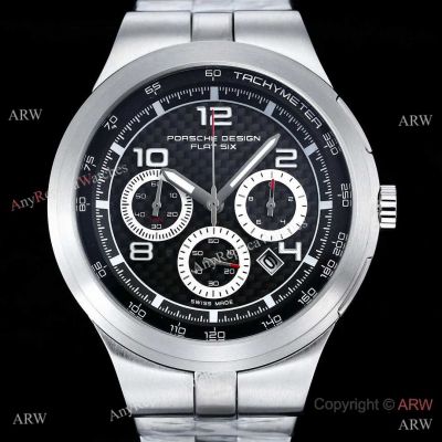 Best Copy Porsche Design Flat Six Chronograph Steel Watches 44mm